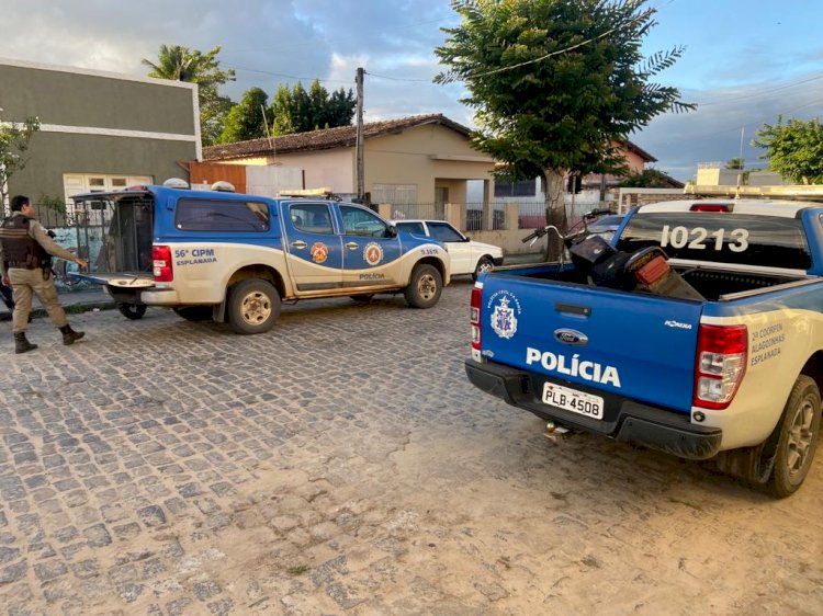 Polícia civil de Esplanada identifica e prende autores que utilizavam facão para praticar crimes na cidade
