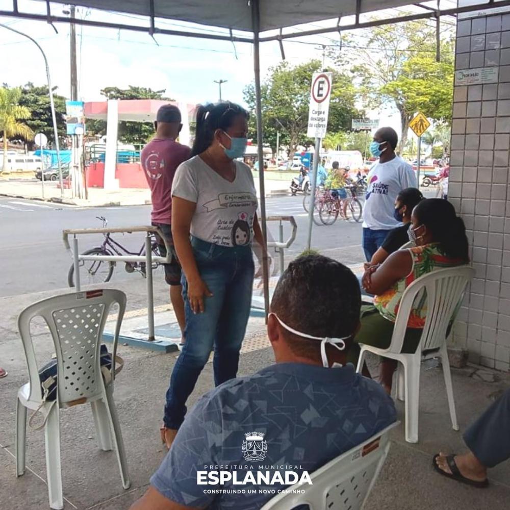 Após cobranças da população fiscalização é enviada a fila da Caixa Econômica e pontos com aglomerações em Esplanada