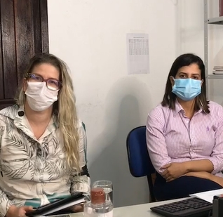 Secretária de Saúde de Esplanada Fernanda Carneiro e Coordenadora da Viep Nila Cardial participam de live contra a Covid-19